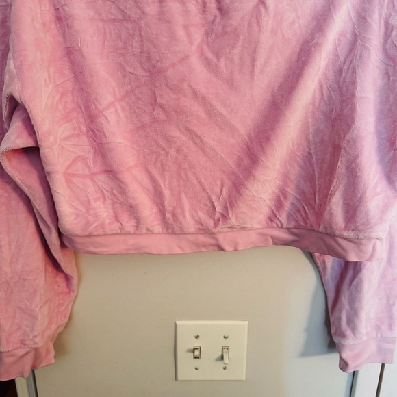 SUZIE KONDI pink terry cropped sweatshirt - Picture 4 of 5